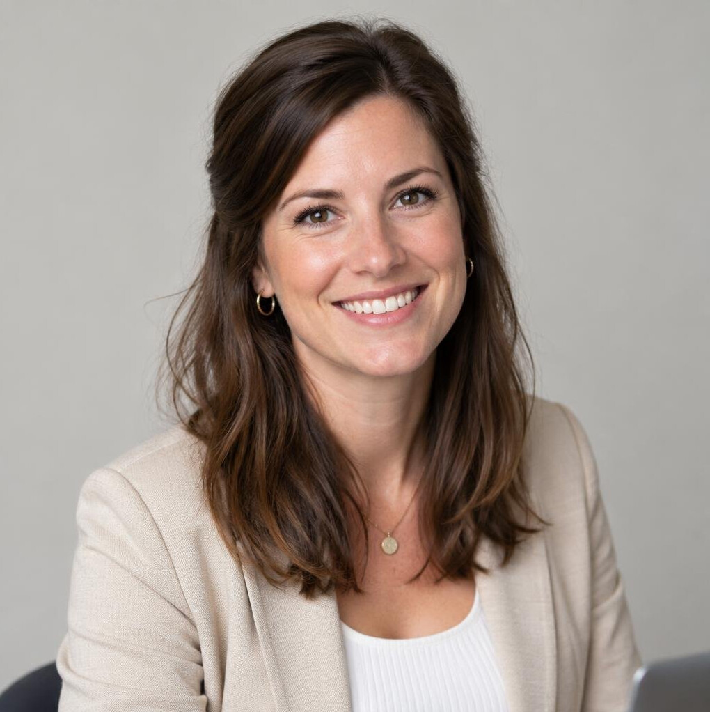Portrait of a professional woman with brown hair